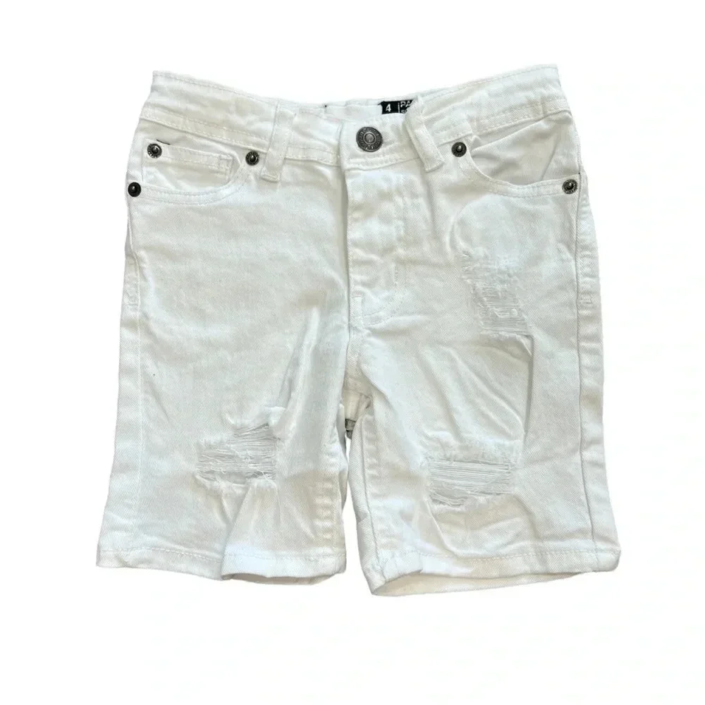 Buffalo David Bitton White Parker Slim Fit Shorts 4